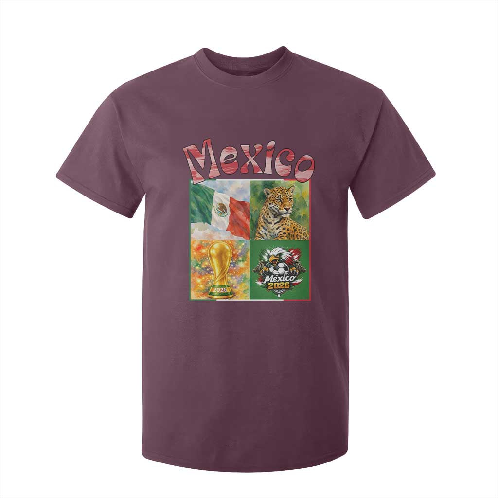 Mexico National Soccer Lover T Shirt For Kid Patriotic Mexican Fan Gift TS12 Maroon Print Your Wear