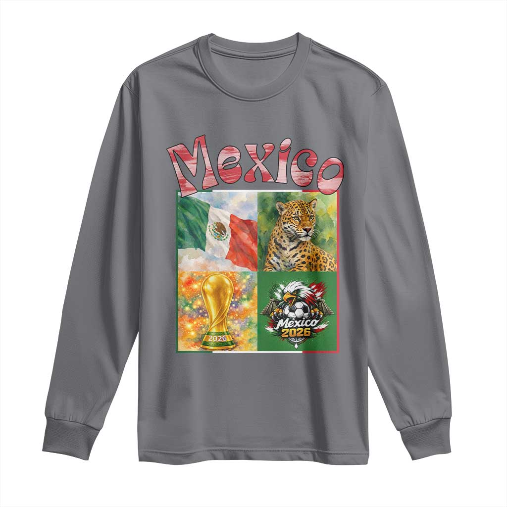 Mexico National Soccer Lover Long Sleeve Shirt Patriotic Mexican Fan Gift TS12 Charcoal Print Your Wear