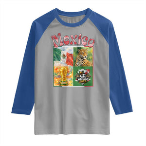 Mexico National Soccer Lover Raglan Shirt Patriotic Mexican Fan Gift TS12 Sport Gray Royal Print Your Wear