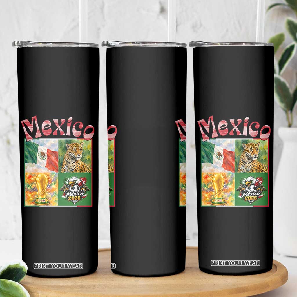Mexico National Soccer Lover Skinny Tumbler Patriotic Mexican Fan Gift TS12 Print Your Wear
