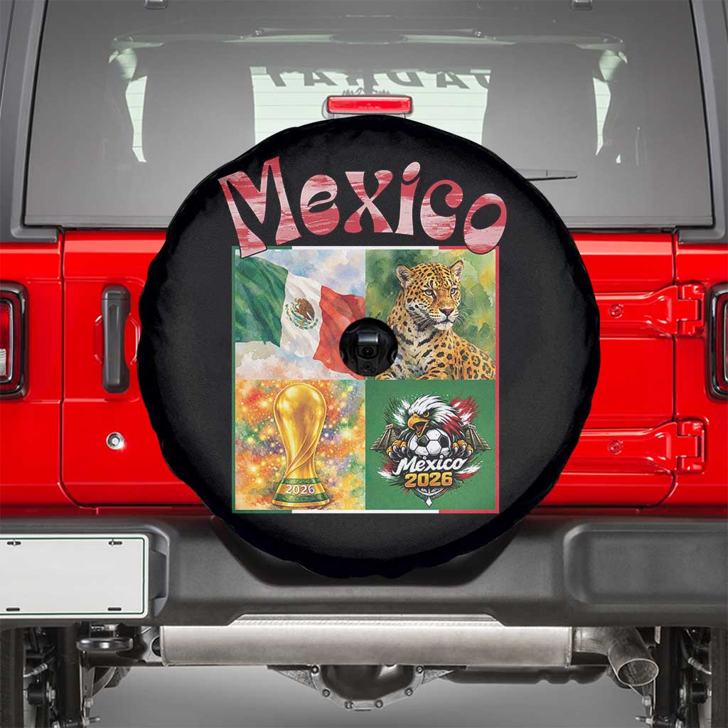 Mexico National Soccer Lover Spare Tire Cover Patriotic Mexican Fan Gift TS12 Black Print Your Wear