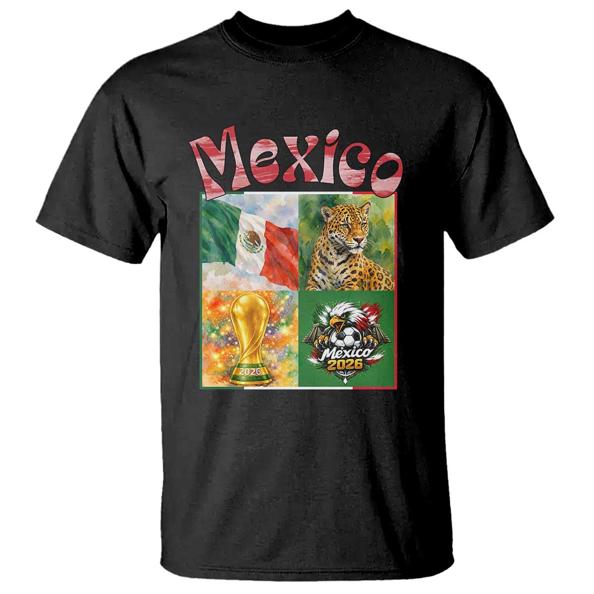 Mexico National Soccer Lover T Shirt Patriotic Mexican Fan Gift TS12 Black Print Your Wear