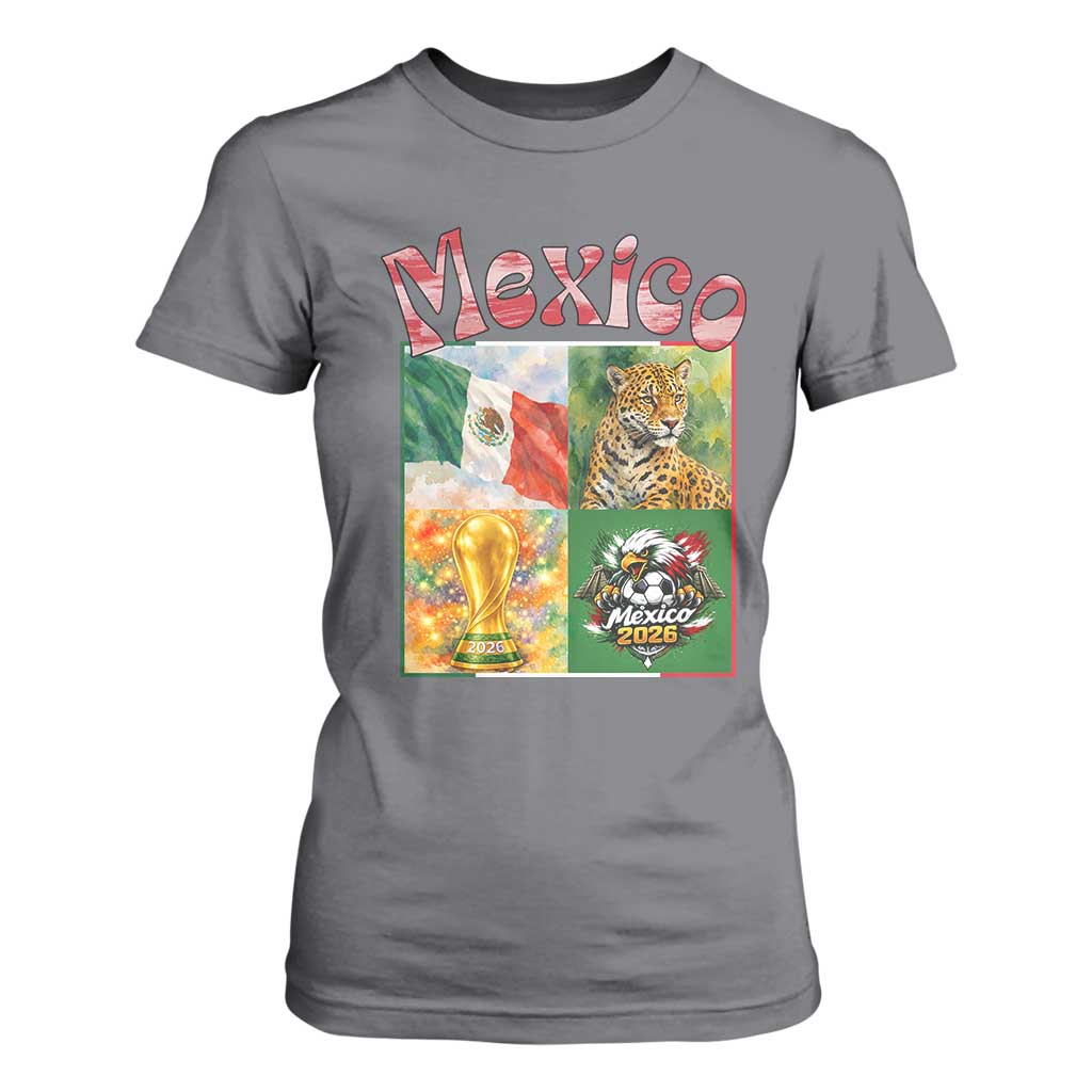 Mexico National Soccer Lover T Shirt For Women Patriotic Mexican Fan Gift TS12 Charcoal Print Your Wear