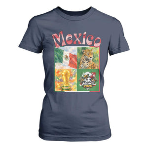 Mexico National Soccer Lover T Shirt For Women Patriotic Mexican Fan Gift TS12 Navy Print Your Wear