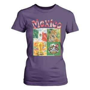 Mexico National Soccer Lover T Shirt For Women Patriotic Mexican Fan Gift TS12 Purple Print Your Wear