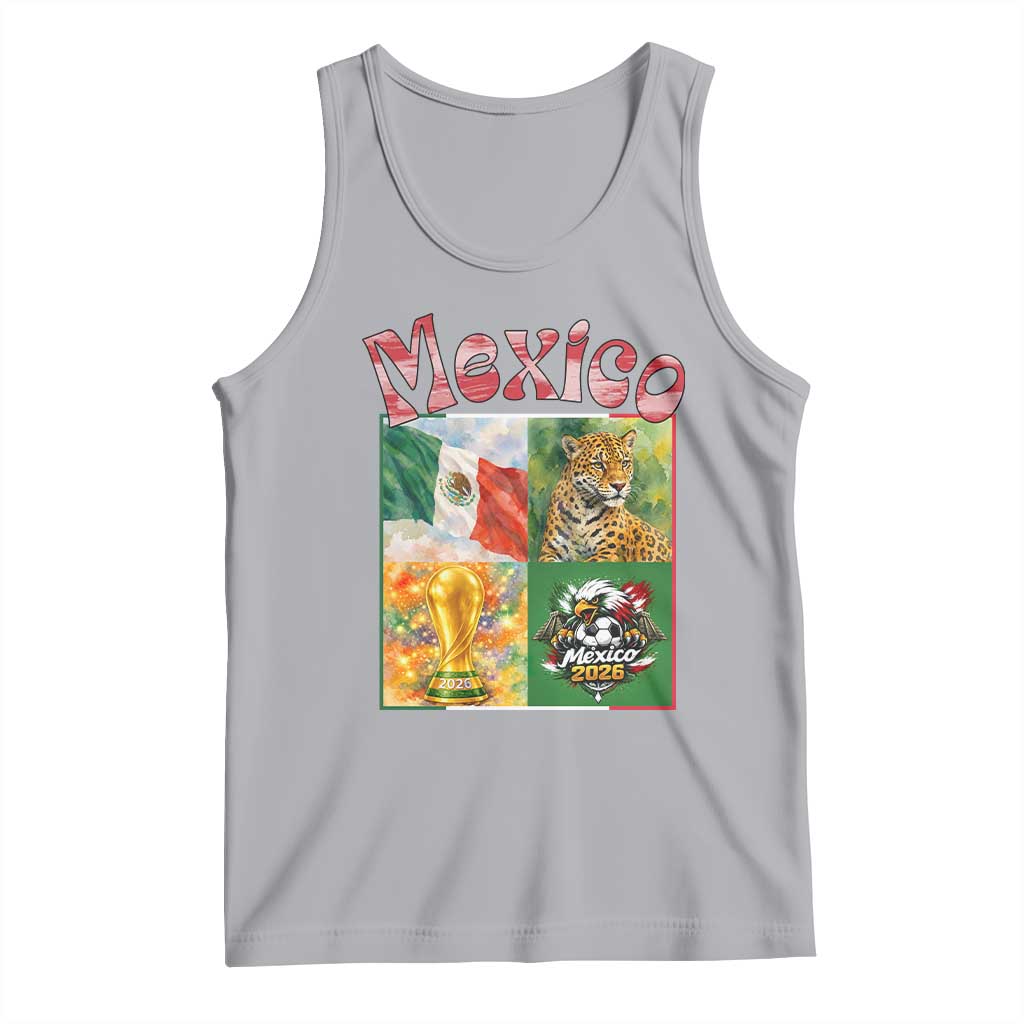 Mexico National Soccer Lover Tank Top Patriotic Mexican Fan Gift TS12 Athletic Heather Print Your Wear