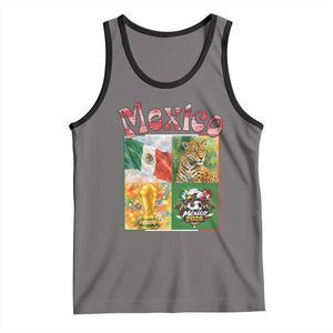 Mexico National Soccer Lover Tank Top Patriotic Mexican Fan Gift TS12 Deep Heather Black Print Your Wear