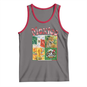 Mexico National Soccer Lover Tank Top Patriotic Mexican Fan Gift TS12 Deep Heather Red Print Your Wear