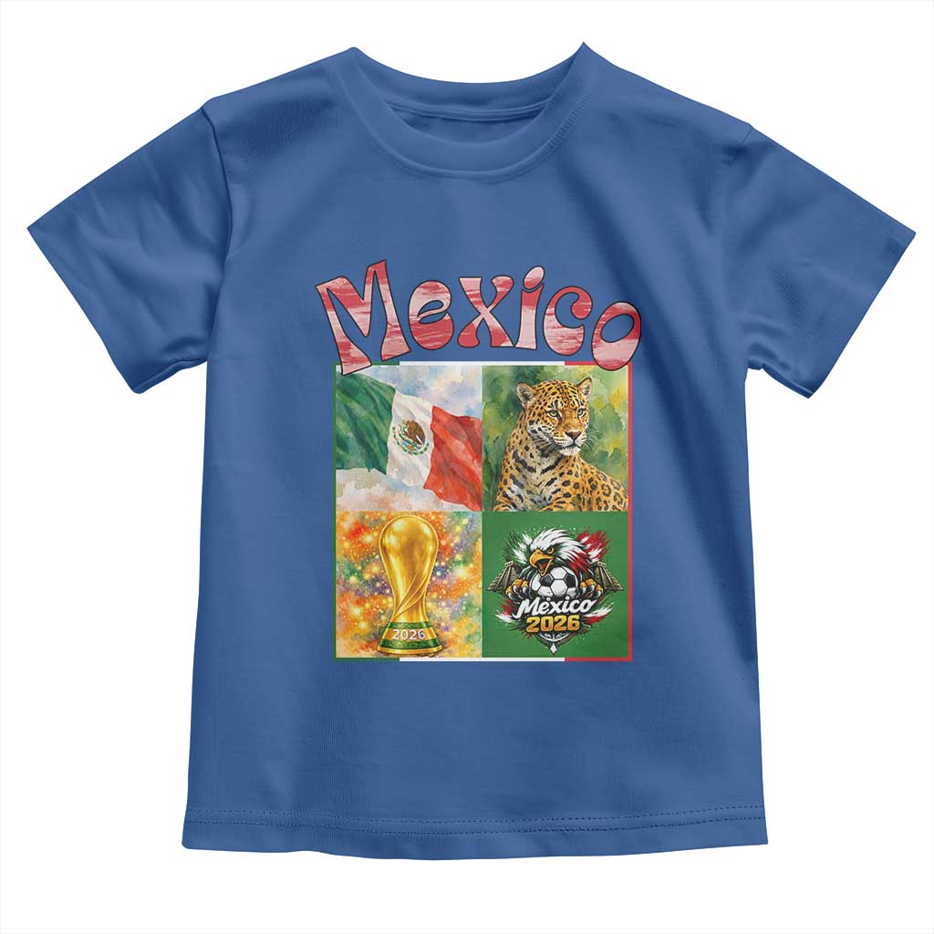 Mexico National Soccer Lover Toddler T Shirt Patriotic Mexican Fan Gift TS12 Royal Blue Print Your Wear