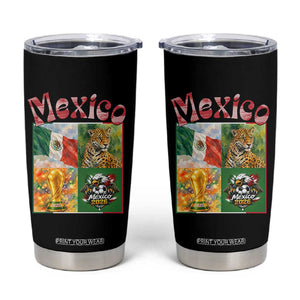 Mexico National Soccer Lover Tumbler Cup Patriotic Mexican Fan Gift TS12 Black Print Your Wear