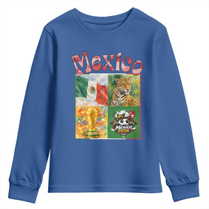 Mexico National Soccer Lover Youth Sweatshirt Patriotic Mexican Fan Gift TS12 Royal Blue Print Your Wear