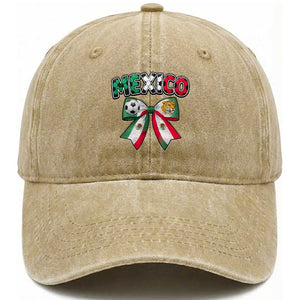 Mexico National Soccer Lover Washed Cotton Baseball Cap Soccer Pride Fan Gift TS12 Print Your Wear