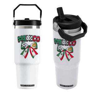 Mexico National Soccer Lover Flip Straw Tumbler Soccer Pride Fan Gift TS12 One Size: 30 oz White Print Your Wear