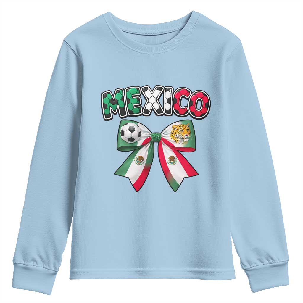 Mexico National Soccer Lover Youth Sweatshirt Soccer Pride Fan Gift TS12 Light Blue Print Your Wear