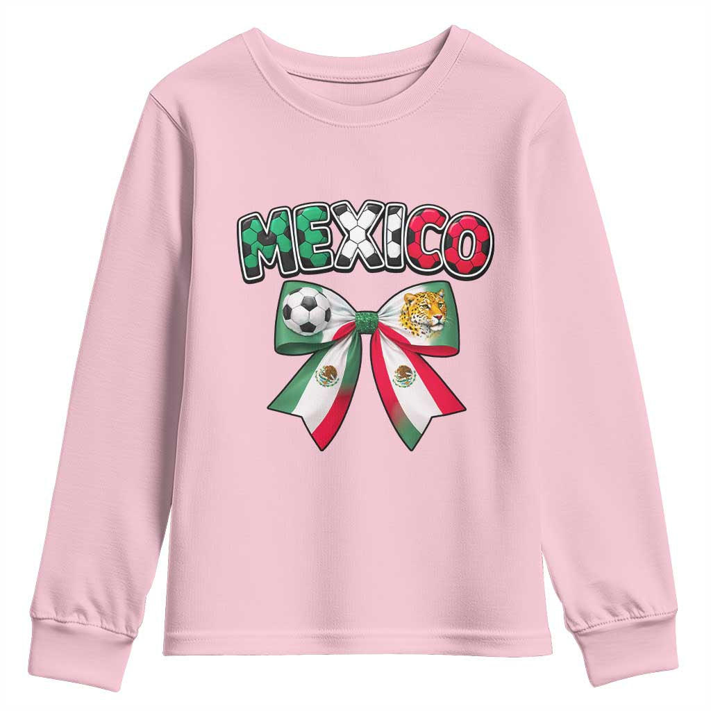 Mexico National Soccer Lover Youth Sweatshirt Soccer Pride Fan Gift TS12 Light Pink Print Your Wear