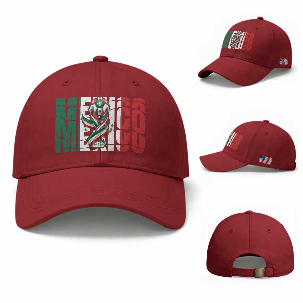 Mexico National Soccer Lover World Baseball Cap Football Fan Gift TS12 Baseball Cap Universal Fit Cherry Red Print Your Wear
