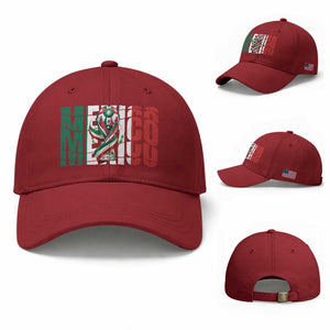 Mexico National Soccer Lover World Baseball Cap Football Fan Gift TS12 Baseball Cap Universal Fit Cherry Red Print Your Wear