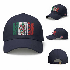 Mexico National Soccer Lover World Baseball Cap Football Fan Gift TS12 Baseball Cap Universal Fit Navy Print Your Wear