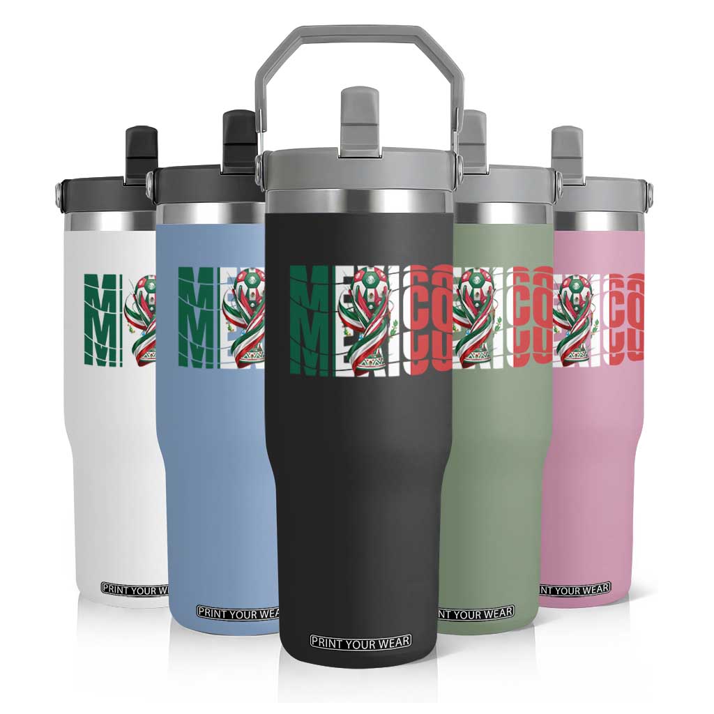 Mexico National Soccer Lover World Flip Straw Tumbler Football Fan Gift TS12 Print Your Wear