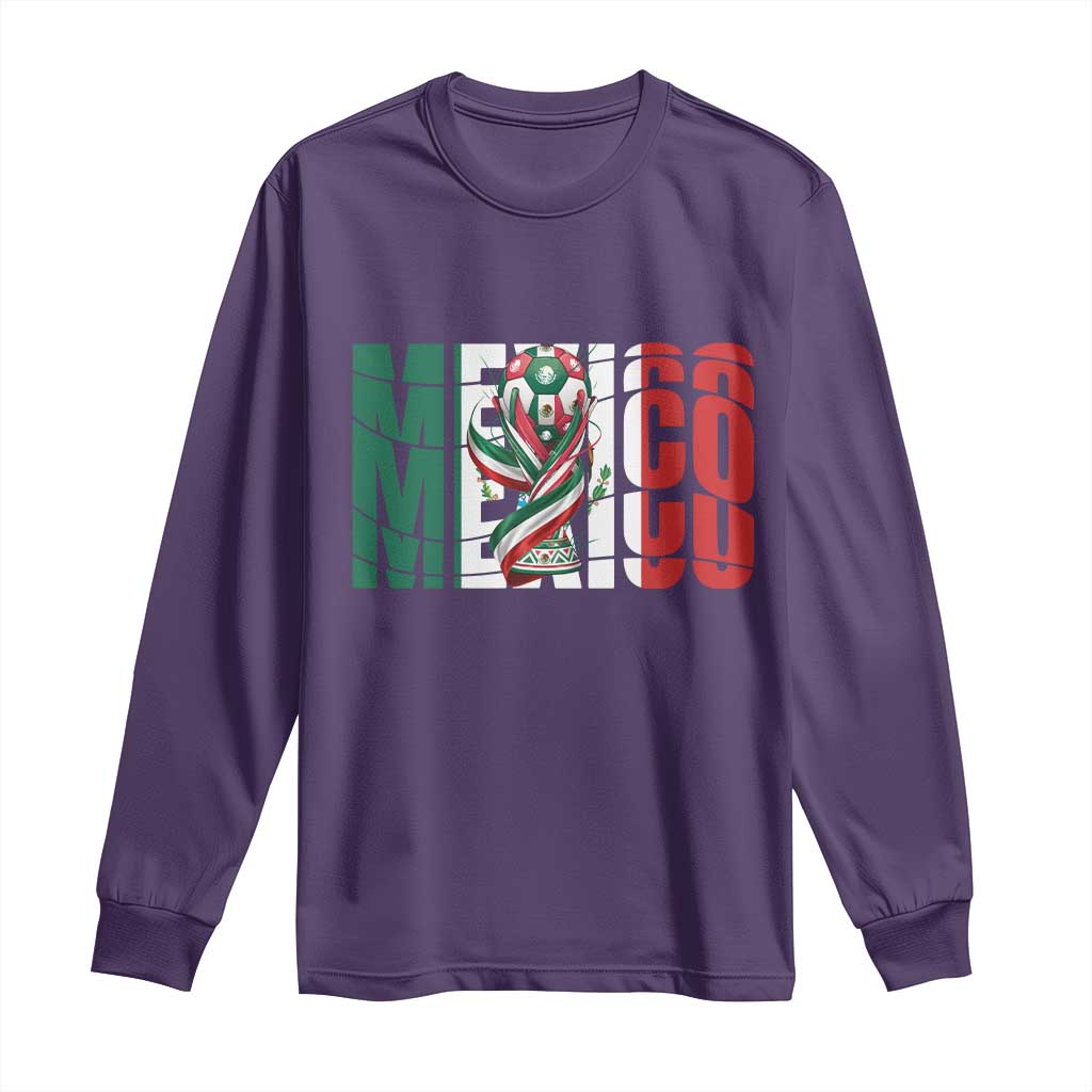 Mexico National Soccer Lover World Long Sleeve Shirt Football Fan Gift TS12 Purple Print Your Wear