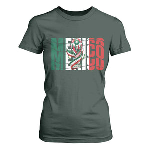 Mexico National Soccer Lover World T Shirt For Women Football Fan Gift TS12 Dark Forest Green Print Your Wear