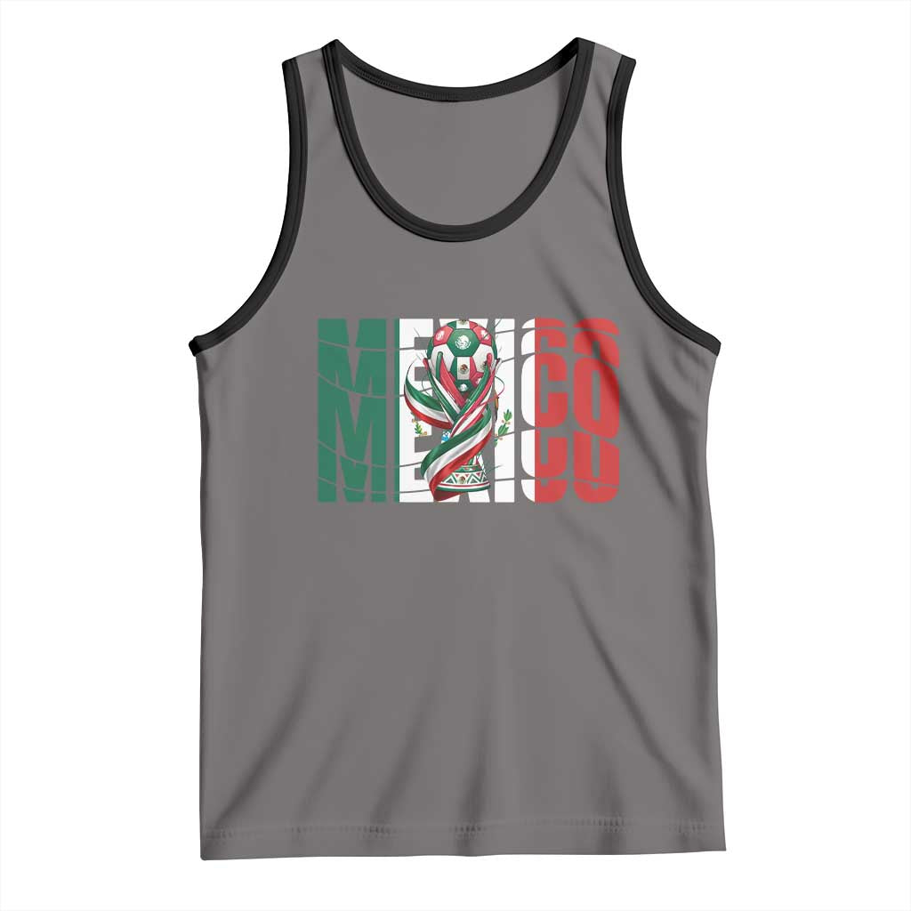 Mexico National Soccer Lover World Tank Top Football Fan Gift TS12 Deep Heather Black Print Your Wear