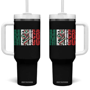 Mexico National Soccer Lover World Tumbler With Handle Football Fan Gift TS12 One Size: 40 oz Black Print Your Wear