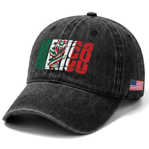 Mexico National Soccer Lover World Washed Cotton Baseball Cap Football Fan Gift TS12 Print Your Wear