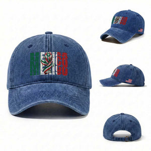Mexico National Soccer Lover World Washed Cotton Baseball Cap Football Fan Gift TS12 Washed Cap Universal Fit Royal Blue Print Your Wear