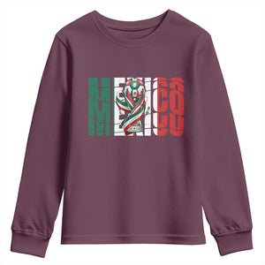 Mexico National Soccer Lover World Youth Sweatshirt Football Fan Gift TS12 Maroon Print Your Wear