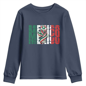 Mexico National Soccer Lover World Youth Sweatshirt Football Fan Gift TS12 Navy Print Your Wear