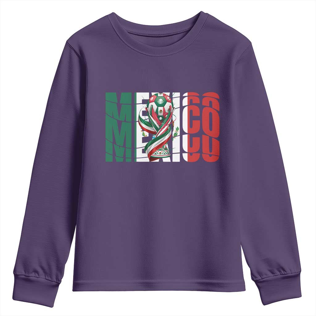 Mexico National Soccer Lover World Youth Sweatshirt Football Fan Gift TS12 Purple Print Your Wear