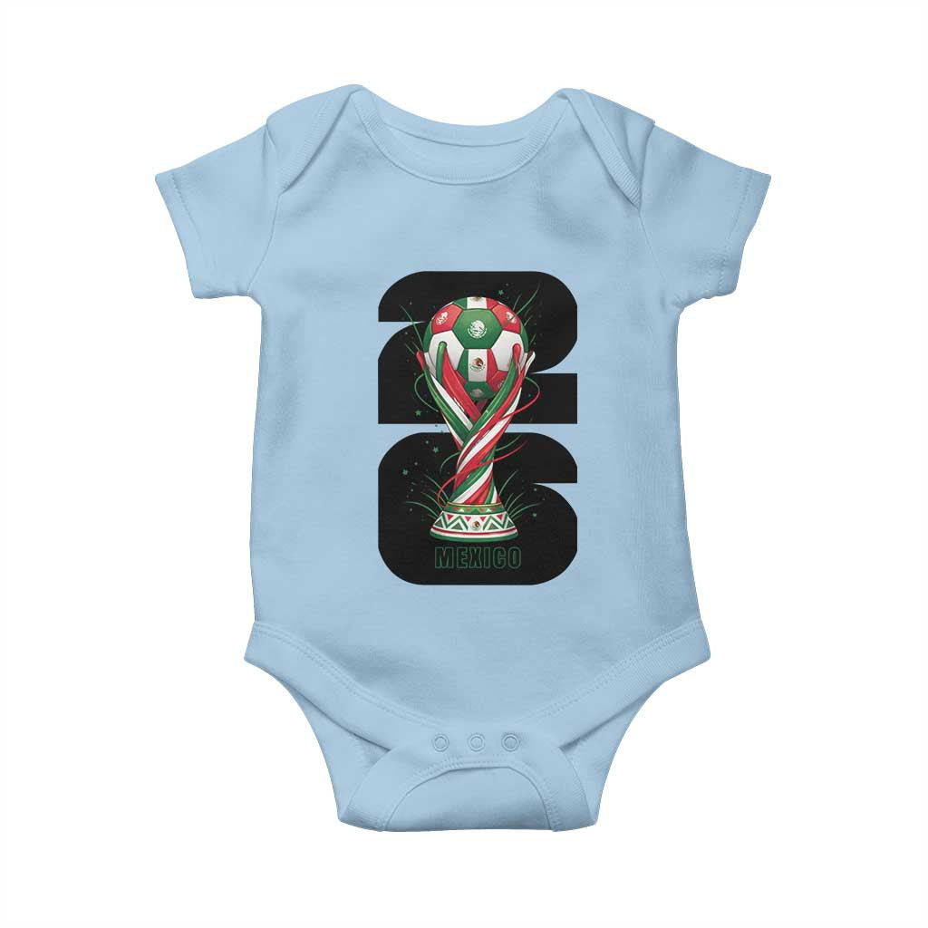 Proud Mexico National Soccer Lover Fan Gift Baby Onesie TS12 Light Blue Print Your Wear