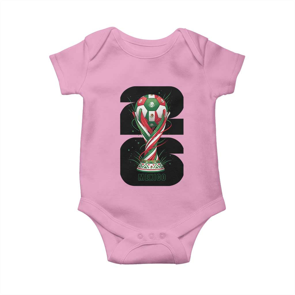Proud Mexico National Soccer Lover Fan Gift Baby Onesie TS12 Light Pink Print Your Wear