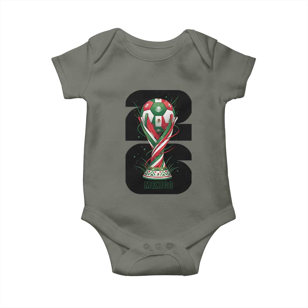 Proud Mexico National Soccer Lover Fan Gift Baby Onesie TS12 Military Green Print Your Wear