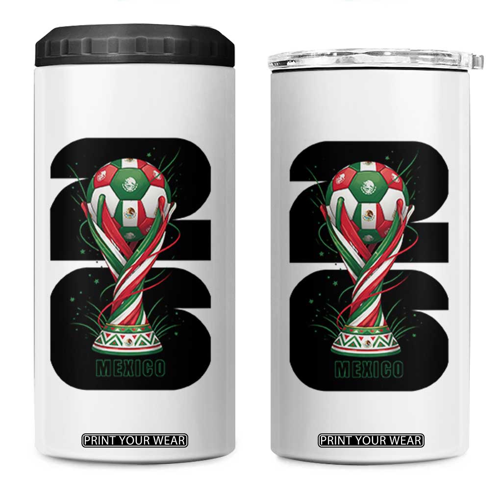 Proud Mexico National Soccer Lover Fan Gift 4 in 1 Can Cooler Tumbler TS12 One Size: 16 oz White Print Your Wear