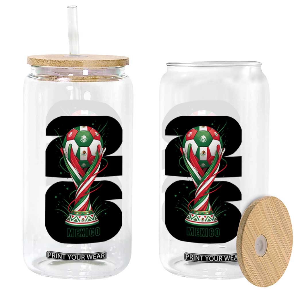 Proud Mexico National Soccer Lover Fan Gift Glass Can TS12 Print Your Wear