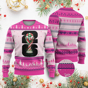 Proud Mexico National Soccer Lover Fan Gift Ugly Christmas Sweater TS12 Hot Pink Print Your Wear