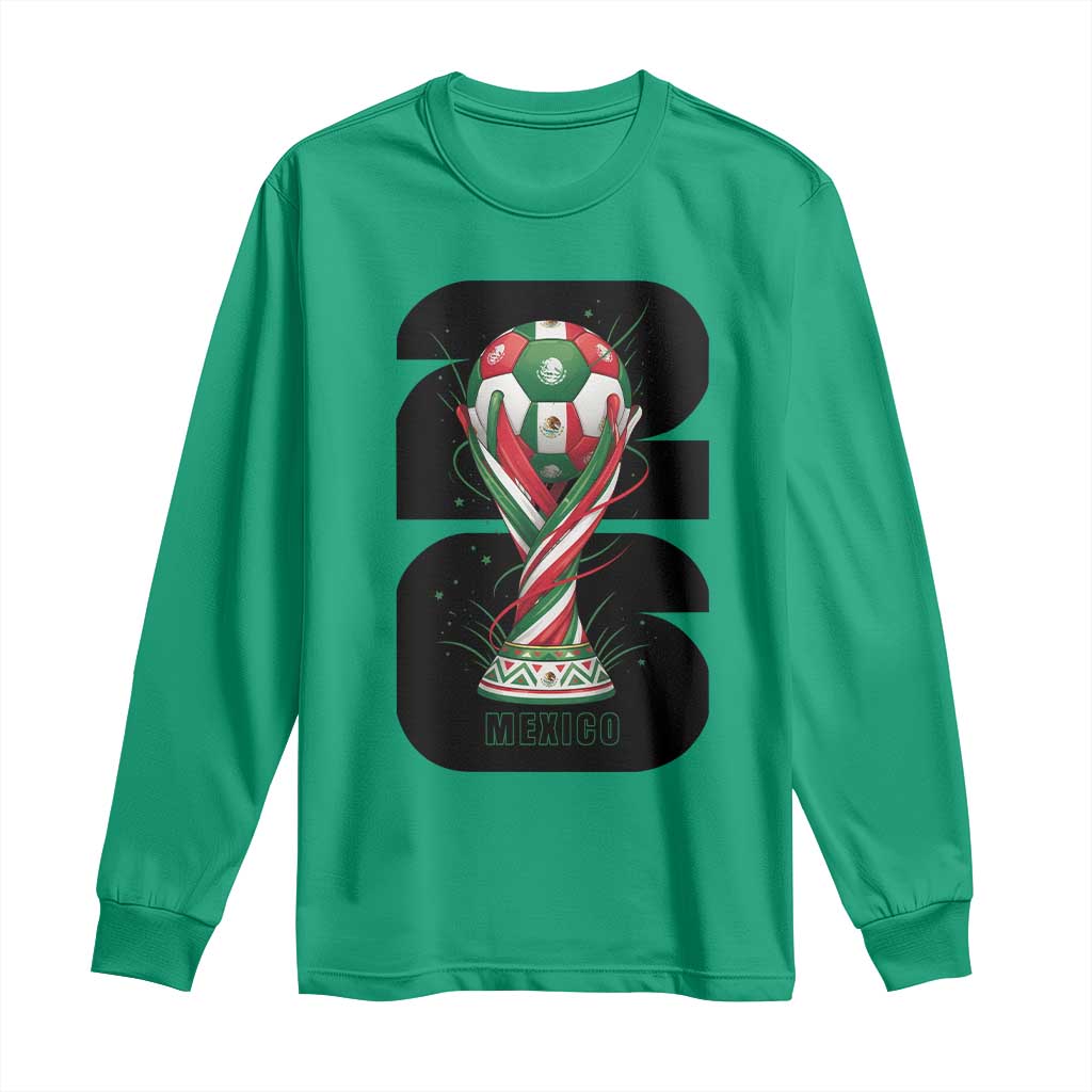 Proud Mexico National Soccer Lover Fan Gift Long Sleeve Shirt TS12 Irish Green Print Your Wear