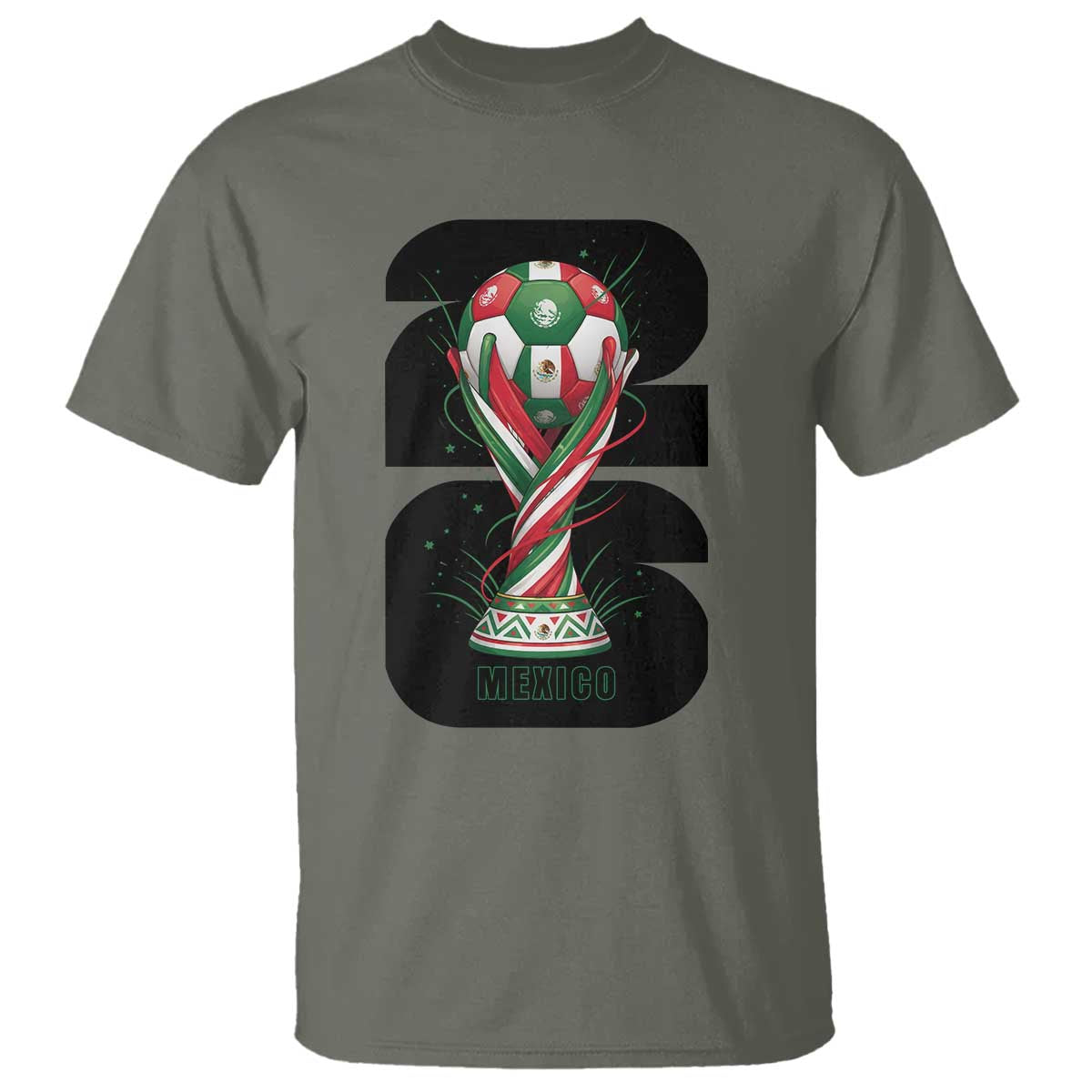 Proud Mexico National Soccer Lover Fan Gift T Shirt TS12 Military Green Print Your Wear