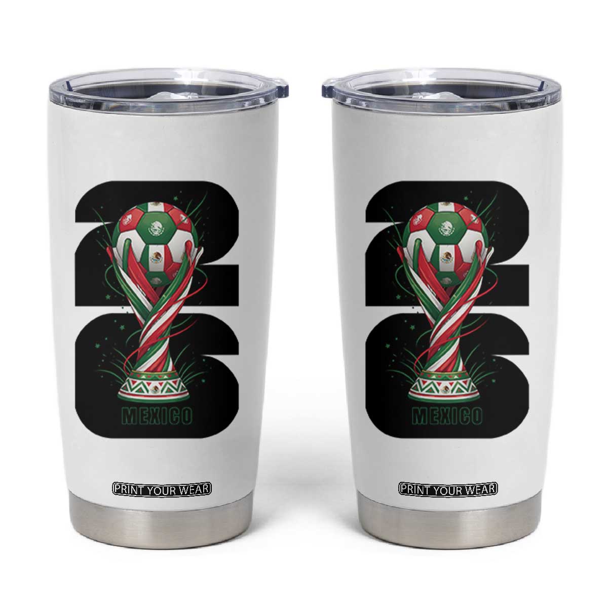 Proud Mexico National Soccer Lover Fan Gift Tumbler Cup TS12 White Print Your Wear