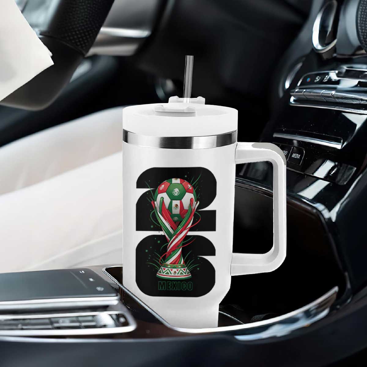 Proud Mexico National Soccer Lover Fan Gift Tumbler With Handle TS12 Print Your Wear