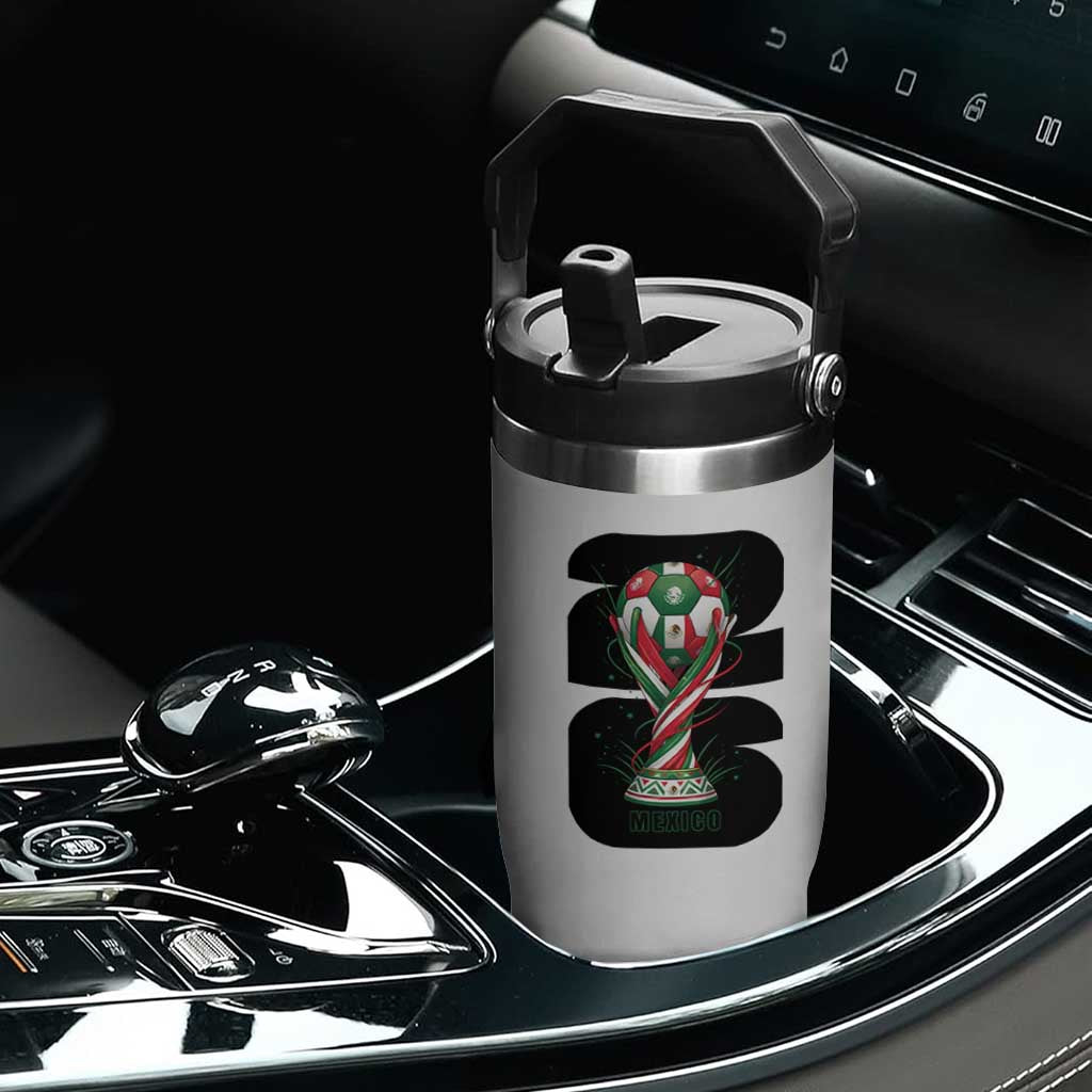 Proud Mexico National Soccer Lover Fan Gift Flip Straw Tumbler TS12 Print Your Wear