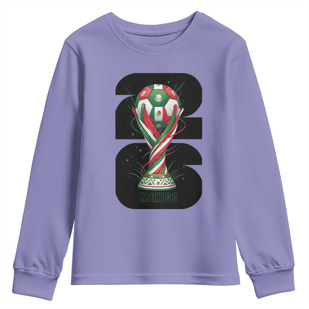 Proud Mexico National Soccer Lover Fan Gift Youth Sweatshirt TS12 Violet Print Your Wear