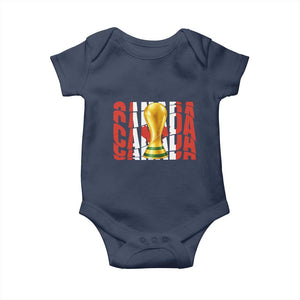 Proud Canada National Soccer Lover Fan Gift Baby Onesie TS12 Navy Print Your Wear