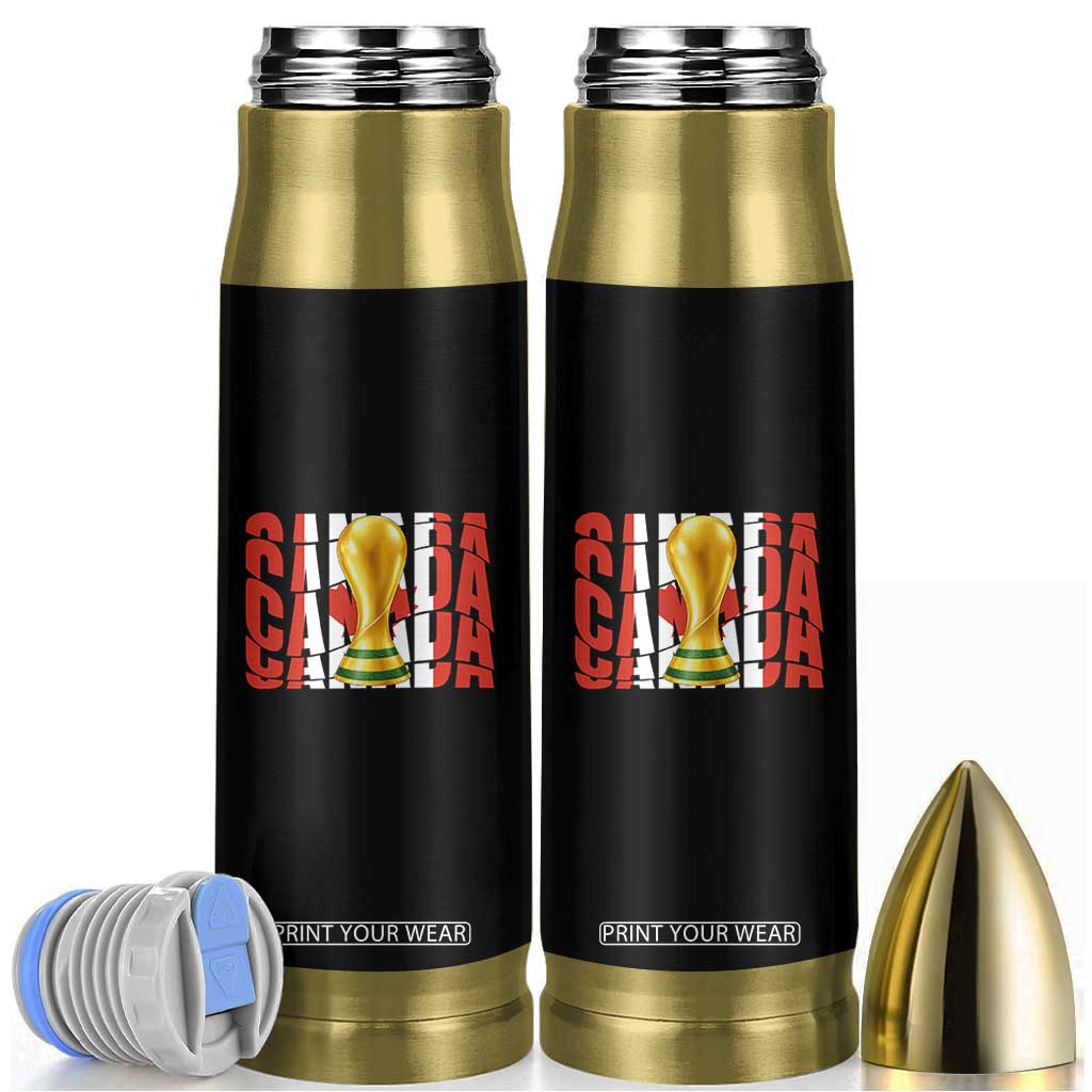 Proud Canada National Soccer Lover Fan Gift Bullet Tumbler TS12 Black Print Your Wear