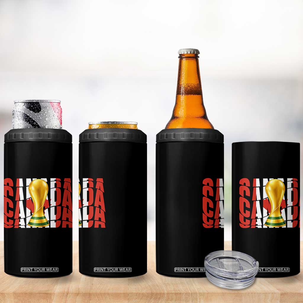 Proud Canada National Soccer Lover Fan Gift 4 in 1 Can Cooler Tumbler TS12 Print Your Wear