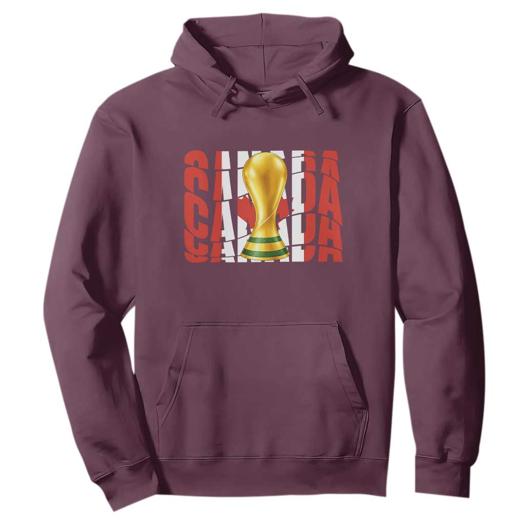 Proud Canada National Soccer Lover Fan Gift Hoodie TS12 Maroon Print Your Wear