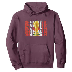 Proud Canada National Soccer Lover Fan Gift Hoodie TS12 Maroon Print Your Wear
