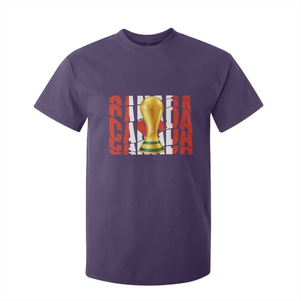 Proud Canada National Soccer Lover Fan Gift T Shirt For Kid TS12 Purple Print Your Wear